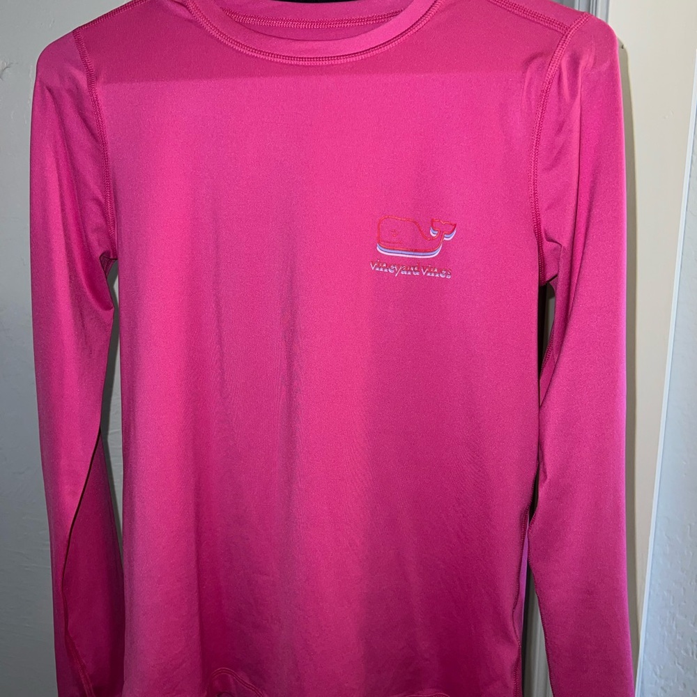 Vineyard Vines Vibrant Pink Whale Logo Tee
